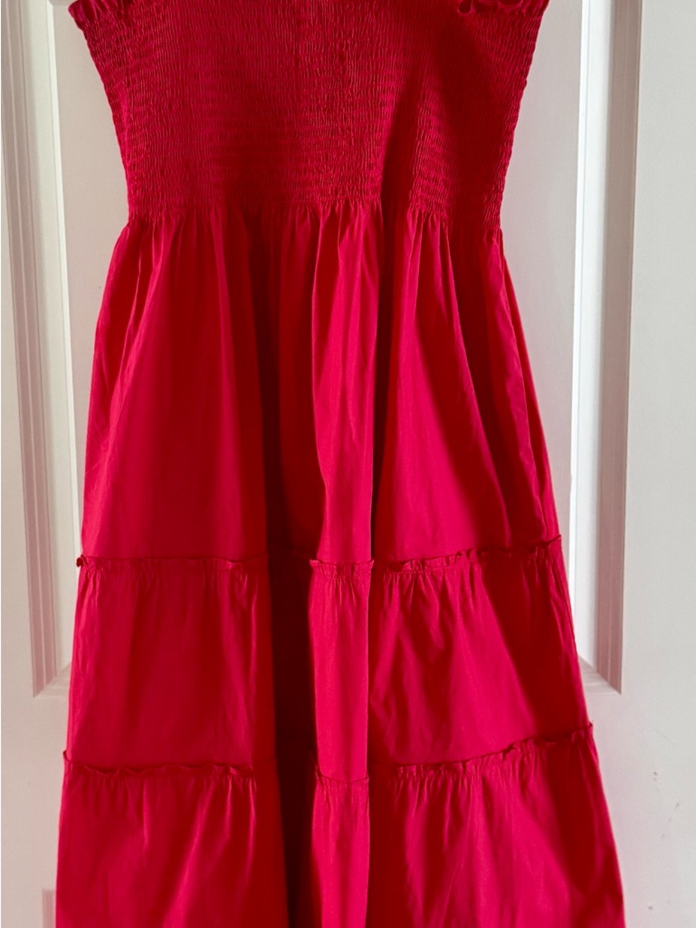 Hill House Home Ellie Nap Dress in Raspberry Red Poplin - Size Large